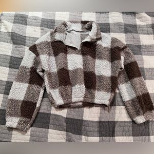 Teddy cropped 1/4” zip size small